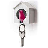 Porta Chaves E Chaveiro Passarinho Sparrow Key Ring Rosa