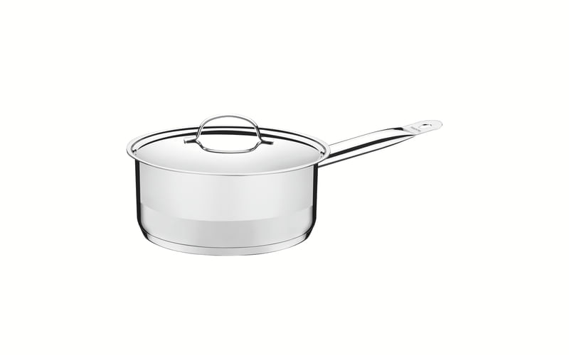 Panela Tramontina Professional Em Aço Inox Com Fundo Triplo E Tampa Plana 14 Cm 1,1 L - 62621/140