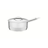 Panela Tramontina Professional Em Aço Inox Fundo Triplo Com Tampa Plana Detalhe Satinado 16 Cm 1,4 L - 62621/160