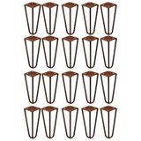 Kit 20 Pés De Metal 15 Cm Hairpin Legs Mesas De Centro Puffs Bronze