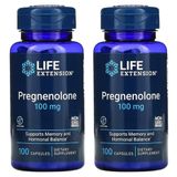 Kit 2 Potes Life Extension Pregnenolone 100mg