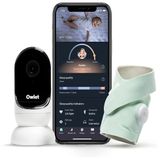 Baba Eletronica Com Camera Em Hd E E Dream Sock Indicador De Qualidade Do Sono, Owlet, Branca