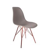 Cadeira Eames Pp Cinza Tower Base Cobre