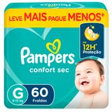 Fralda Pampers Confort Sec G 60 unidades