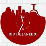 Relógio Parede Vinil Lp Ou Mdf Rio De Janeiro Cidade