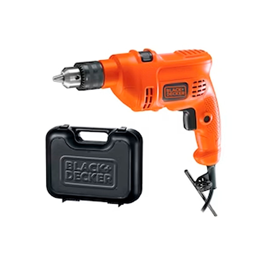 Furadeira De Impacto Black + Decker Com Maleta 3/8 (10mm) 560w 220v Laranja - Tm500kb2