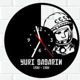 Relógio Parede Vinil Lp Ou Mdf Yuri Gagarin Astronauta