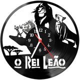 Relógio Parede Vinil Lp Ou Mdf Rei Leao Disney