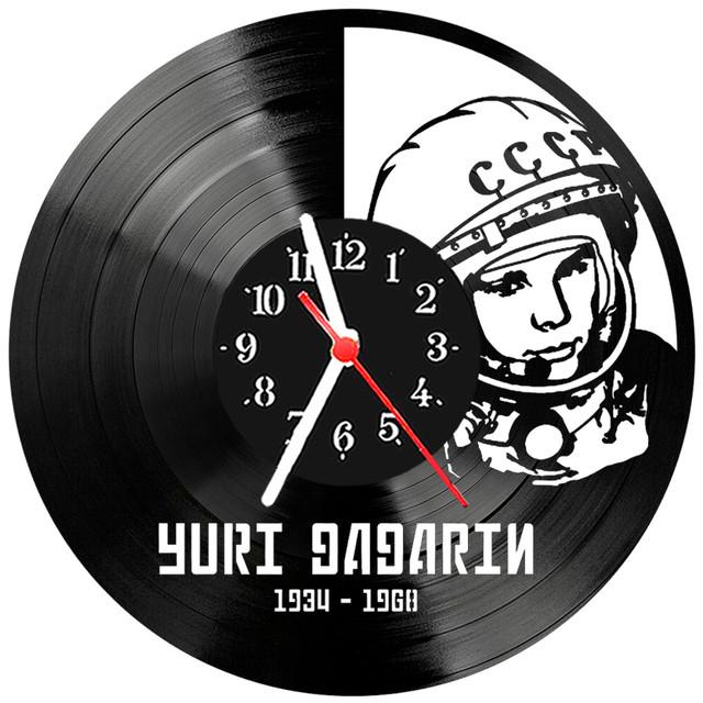 Relógio Parede Vinil Lp Ou Mdf Yuri Gagarin Astronauta