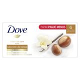 Pack 6 Sabonete em Barra Dove Óleo de Karité e Baunilha Delicious Care 90g Cada