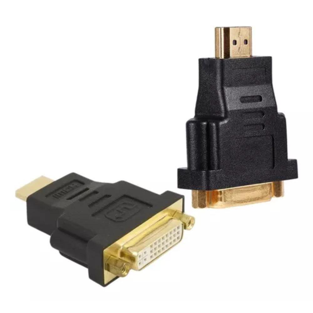 Adaptador DVI A HDMI Bidireccional (2 Unidades) - Conector DVI-D (24+1) A HDMI, Resolución 1920x1200/1080p - Para PC, Monitor, TV