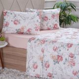 Jogo De Cama Queen 4 Peças 150 Fios Extra Macio 100% Algodão