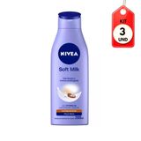 Kit C-03 Nivea Body Soft Milk Loção Hidratante 200ml