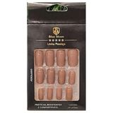 Blue Moon Unhas Postiças Marron Autocolantes Tamanho Médio (24 Unidades)
