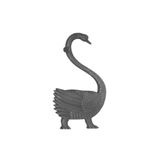 Par Pé de Banco Praça Jardim Decoração Cisne Ferro Fundido