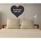 Adesivo Decorativo de Parede Lousa Coração escreve com Giz