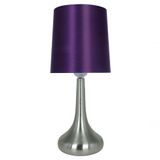 Abajur Luminária Roxa De Mesa 35,5cm Bivolt 110-220v