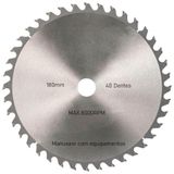 Kit 4 Discos De Serra Circular Com 40 Dentes 7&quot; 180mm Para Madeira