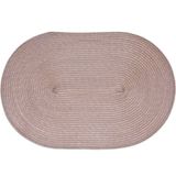 Kit 8 Americano Requinte Liso Para Mesa Oval 30x45cm Taupe