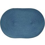Kit 8 Americano Requinte Liso Para Mesa Oval 30x45cm Navy