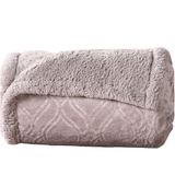 Manta Cobertor King Sherpa Realce Flannel Lã De Carneiro