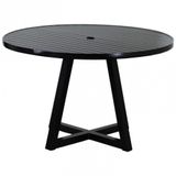 Mesa Bali Tampo Ripado Em Alumínio 1,20m Trama Original Preto