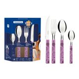 Faqueiro Tramontina Groovy Breakfast Lâminas De Aço Inox Lavanda 16pçs Tramontina