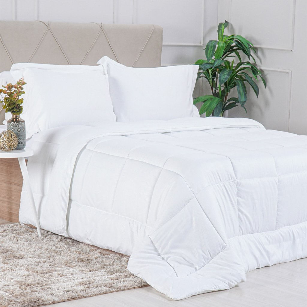 Edredom Prime King 3d Embossed 240x260cm Branco