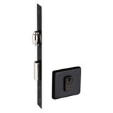 Fechadura Inox Externa Rolete Roseta Quadrada Pado Preto Texturizado