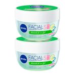 Kit Creme Hidratante Facial Nivea Em Gel Fresh Pepino E Ácido Hialurônico 100g - 2 Unidades