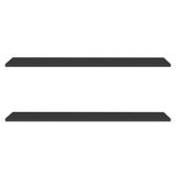 Prateleira Flutuante Para Sala Kit 2 Com Suporte Invisível 68cm Yara Preto - Lumil