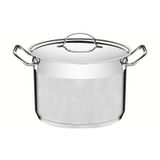 Caldeirão Tramontina Professional Em Aço Inox Fundo Triplo Com Tampa Plana Detalhe Satinado 28 Cm 11,9 L - 62625/280