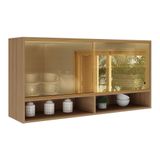 Armário Aéreo 120cm C/ Portas Vidro Paris Multimóveis