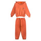 Conjunto Infantil Menina Moletom Cropped - Laranja Neon