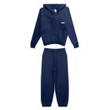 Conjunto Infantil Menina Moletom Cropped - Azul Marinho