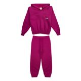 Conjunto Infantil Menina Moletom Cropped - Pink