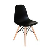 Kit 8 X Cadeiras Charles Eames Eiffel Dsw Base De Madeira Clara Preto