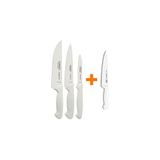 Kit - Faqueiro Premium 3 Peças + 1 Faca De Carne Profissional 6 Pol - Tramontina