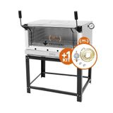 Kit - Forno Gás Industrial Roma Inox Firi90 + Kit Gás - Venâncio