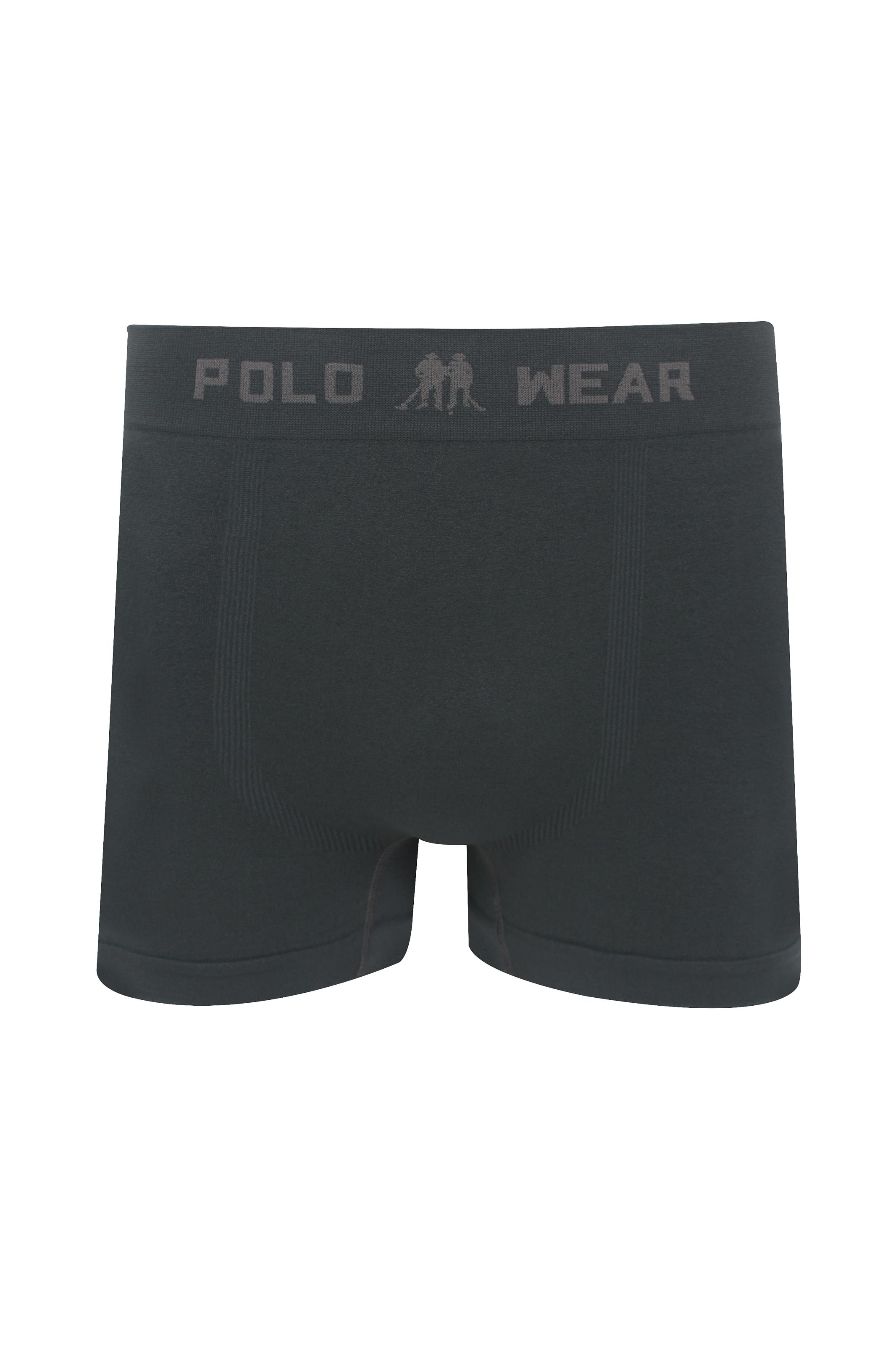 Cueca Boxer Poliamida Sem Costura Polo Wear Cinza Médio