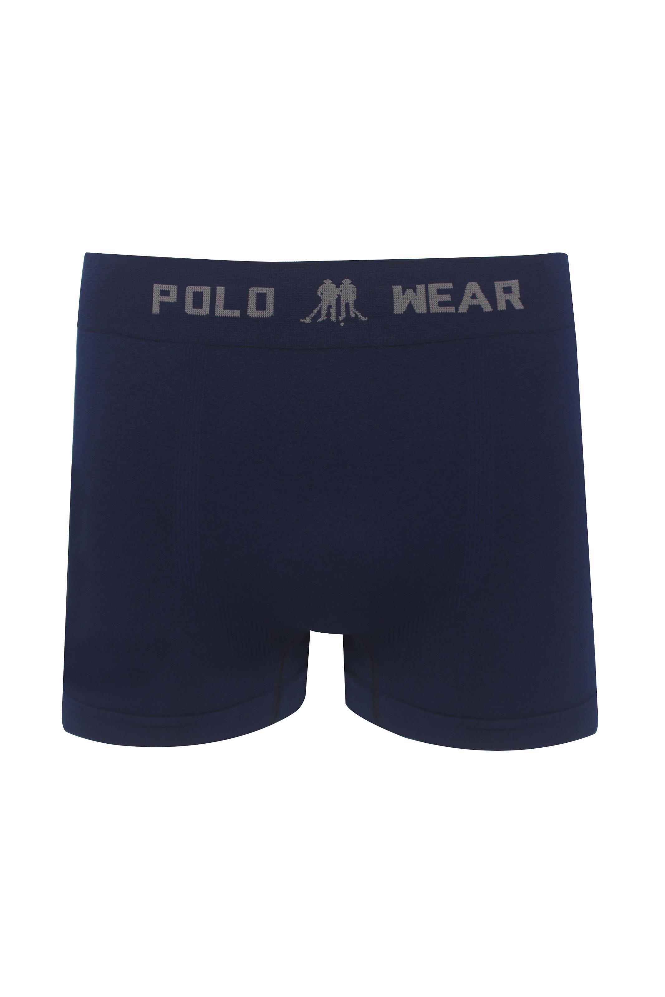 Cueca Boxer Poliamida Sem Costura Polo Wear Azul Escuro