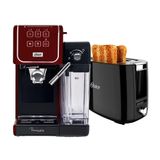 Kit Cafeteira Primalatte Touch Red E Torradeira Oster - 220v