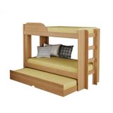 Cama Treliche Solteiro Cimol Bia 100% Mdf - Nature