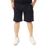 Shorts Masculino Plus Size Liso Dry Fit Com Bolso Elástico Preto, G2