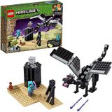 LEGO Minecraft The End Battle 21151 Ender Dragon Building Kit inclui Dragon Slayer e Enderman Toy Figures for Dragon Fighting Adventures (222 Peças)