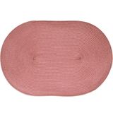 Kit 12 Americano Requinte Liso Para Mesa Oval 30x45cm Rosê