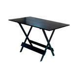 Mesa Para Pizzaria Dobravel De Madeira 1,20x70 - Preto - Preto