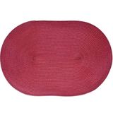 Kit 12 Americano Requinte Liso Para Mesa Oval 30x45cm Bordô