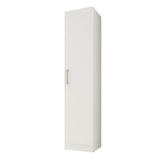 Armario Multiuso 1 Porta 3 Prateleiras Lavanda Kits Paraná Cor:branco White Branco White