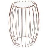 Mesa Apoio Lateral 43 Cm Tampo Vidro Branco Base Metal Cobre Nacc Branco Cobre